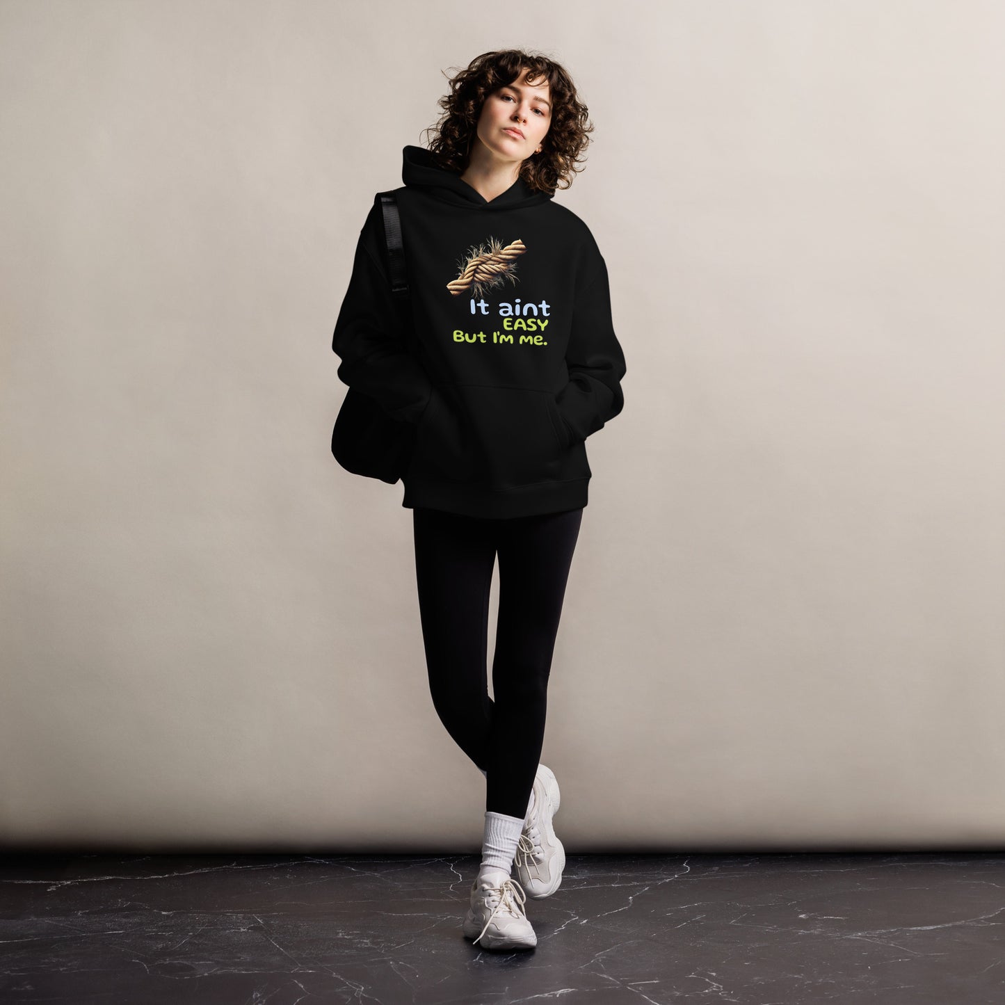 It aint easy - rope -Unisex oversized hoodie