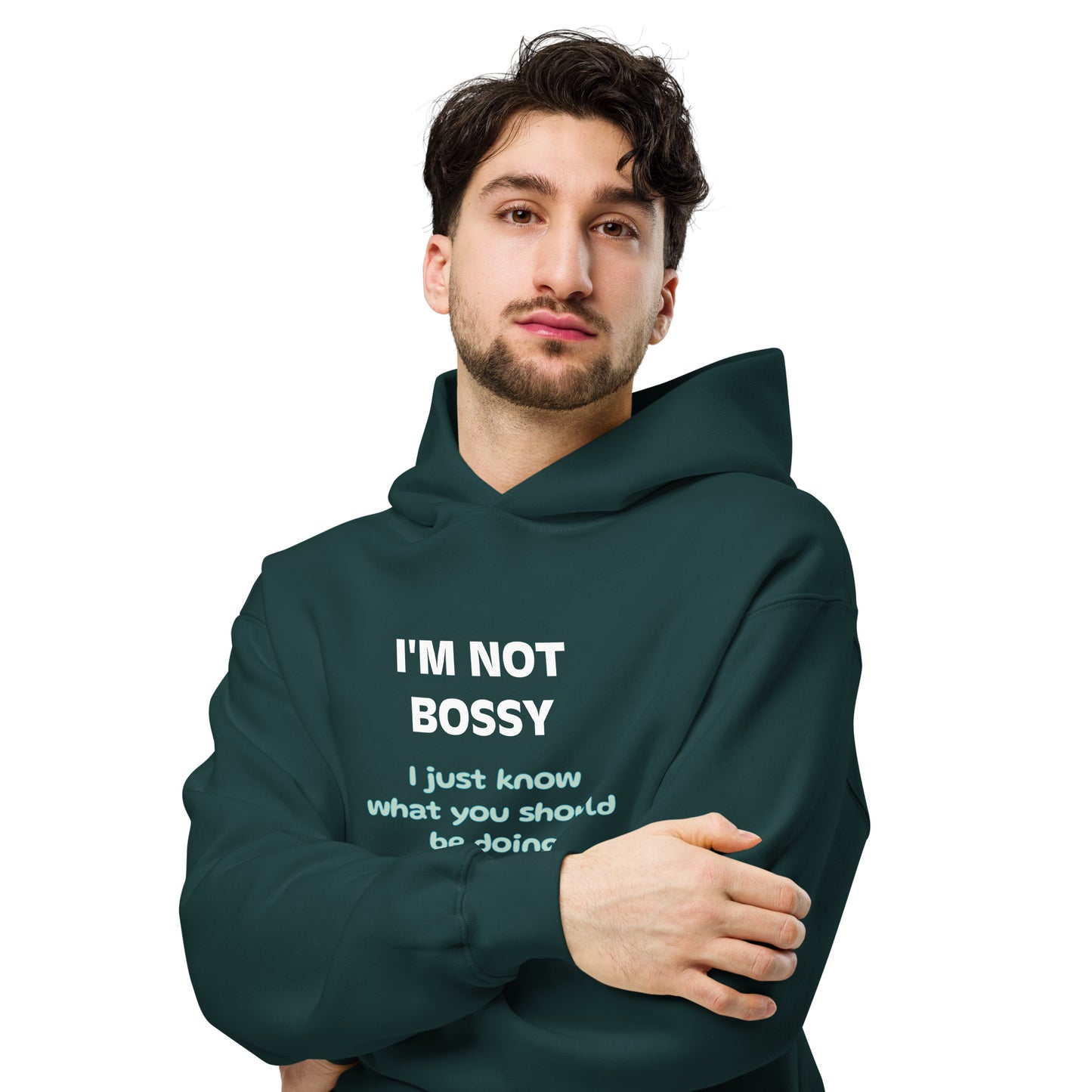 Not Bossy. Unisex oversized hoodie