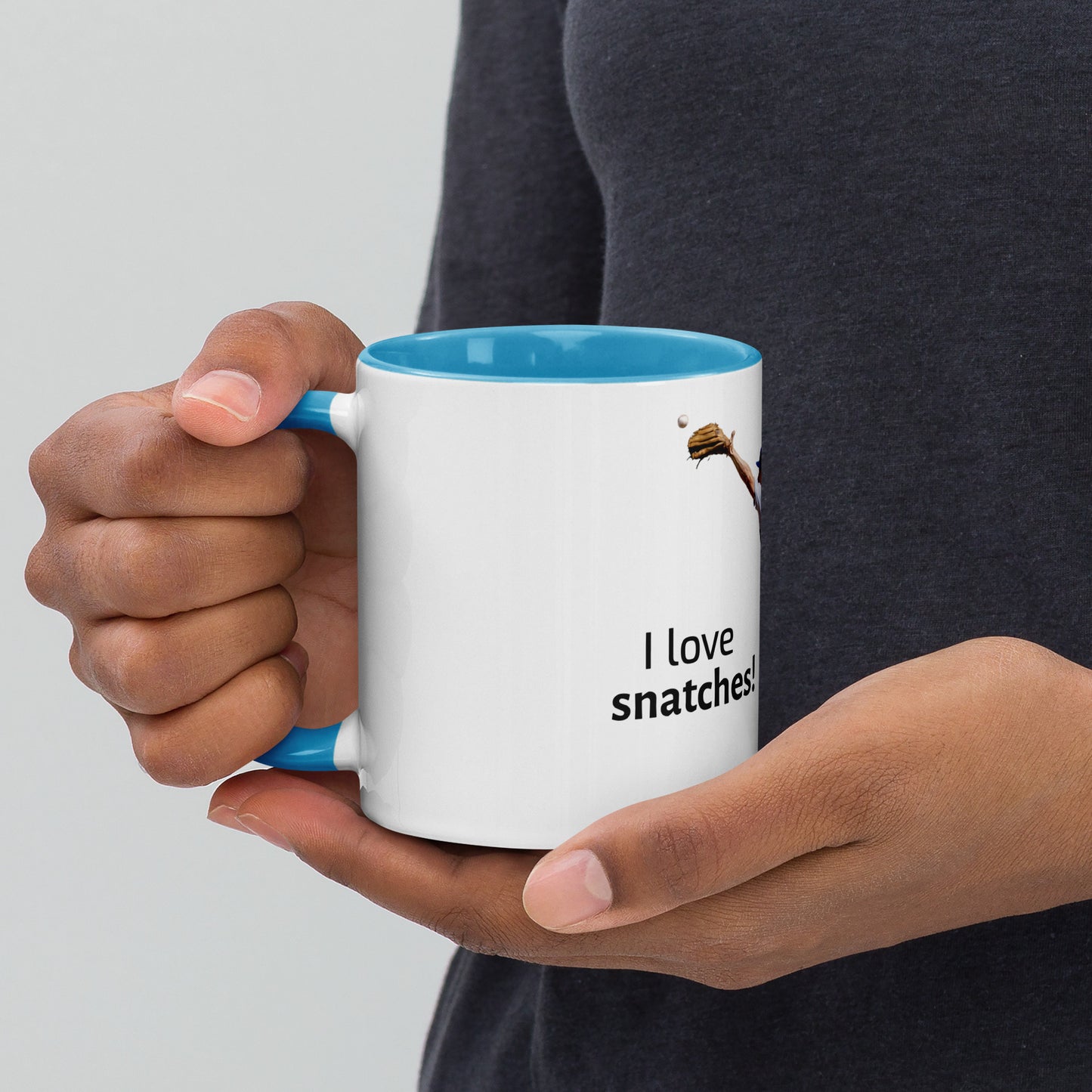 I love snatches - Coffee Mug with Color Inside